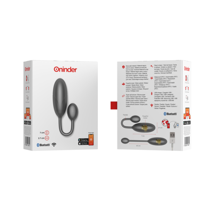 Denver Vibrierendes Ei Schwarz 7 X 2,7 cm Kostenlose App von Oninder | Fesselliebe.de