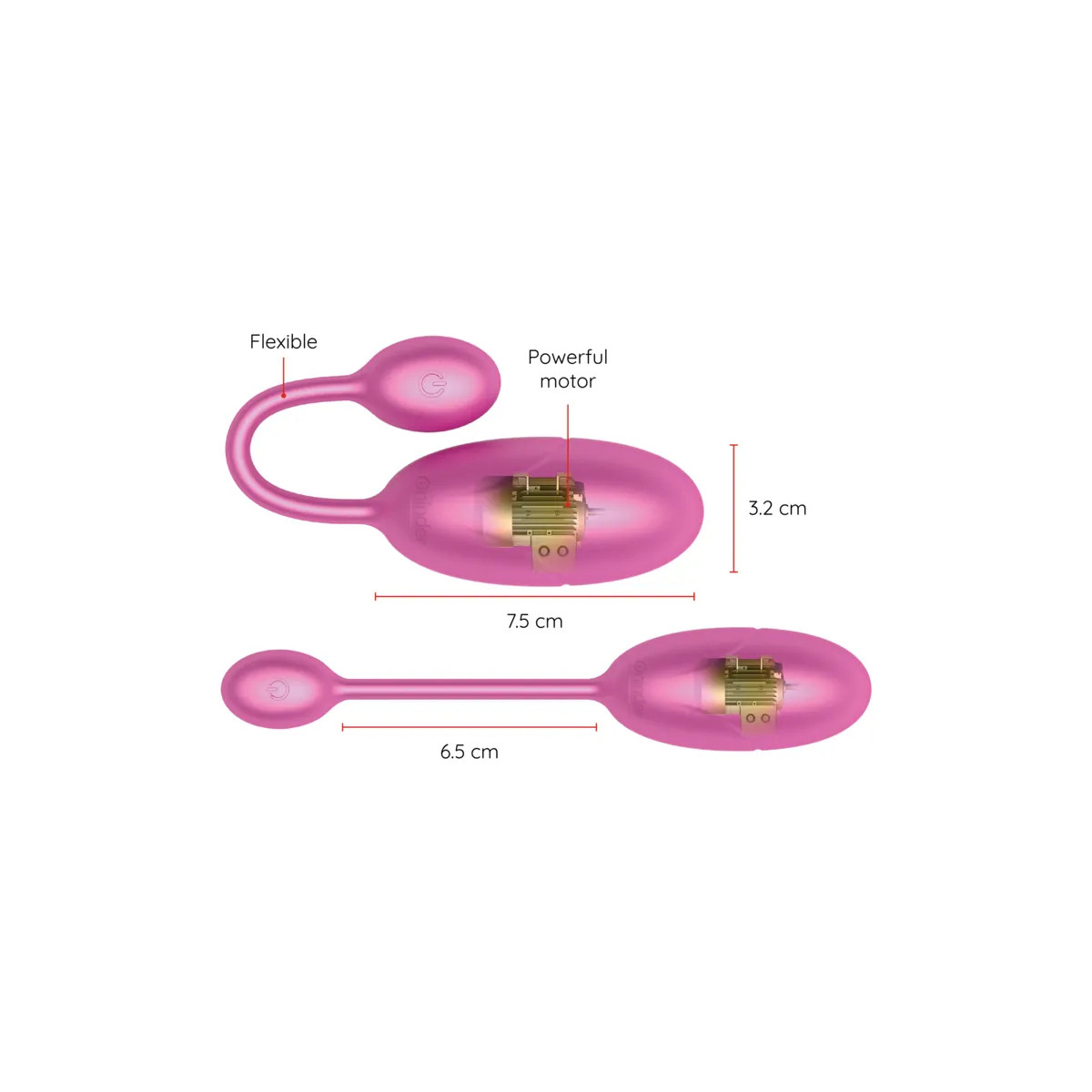 Tokyo Vibrierendes Ei Rosa 7,5 X 3,2 cm Kostenlose App von Oninder | Fesselliebe.de