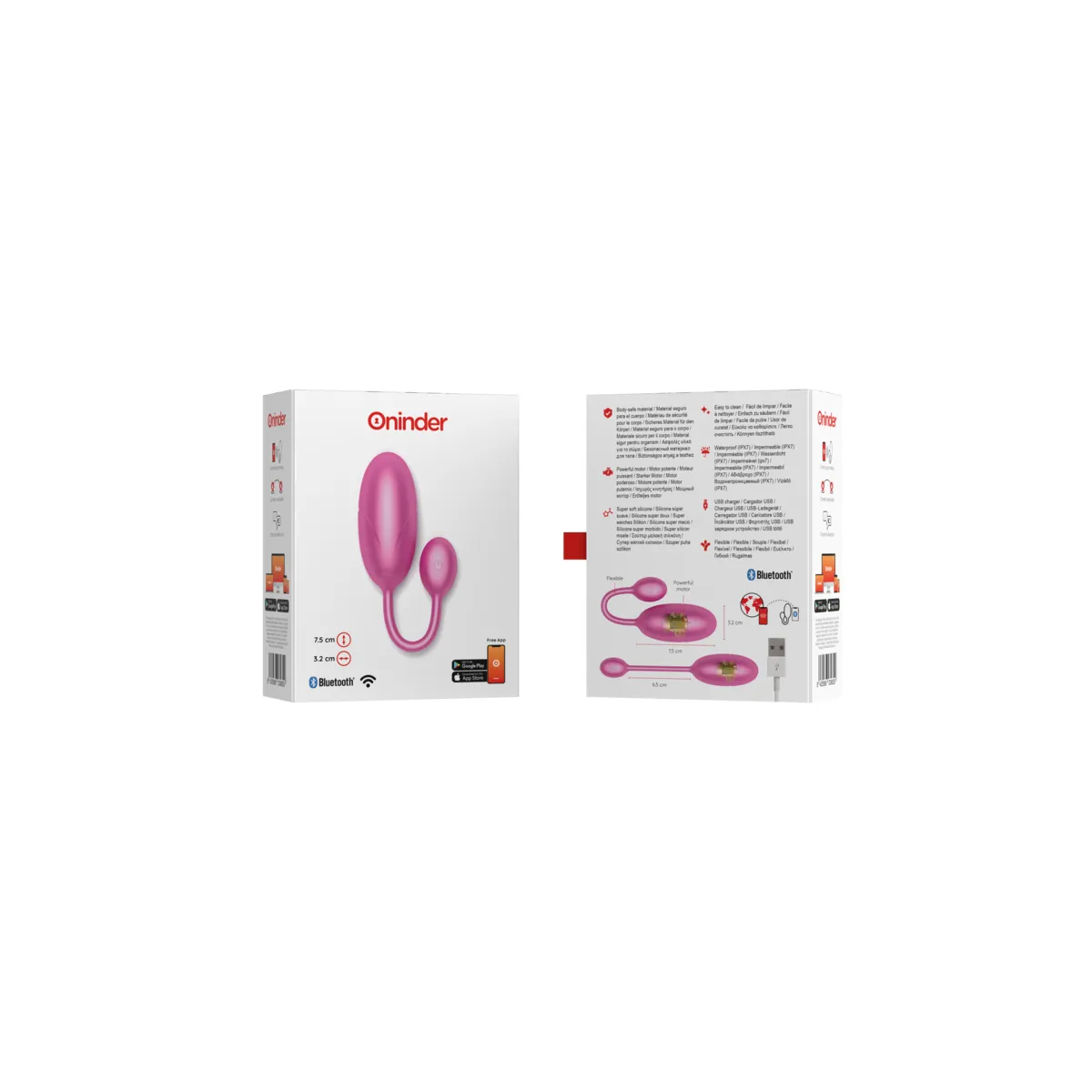 Tokyo Vibrierendes Ei Rosa 7,5 X 3,2 cm Kostenlose App von Oninder | Fesselliebe.de