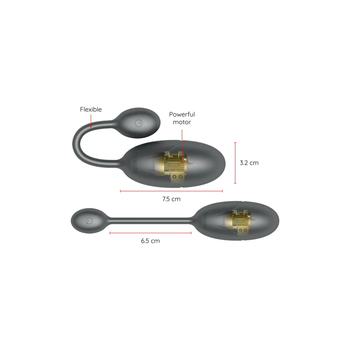 Tokyo Vibrierendes Ei Schwarz 7,5 X 3,2 cm Kostenlose App von Oninder | Fesselliebe.de