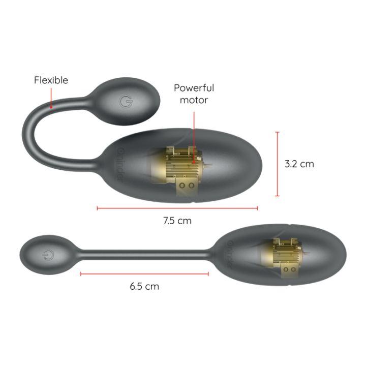Tokyo Vibrierendes Ei Schwarz 7,5 X 3,2 cm Kostenlose App von Oninder | Fesselliebe.de