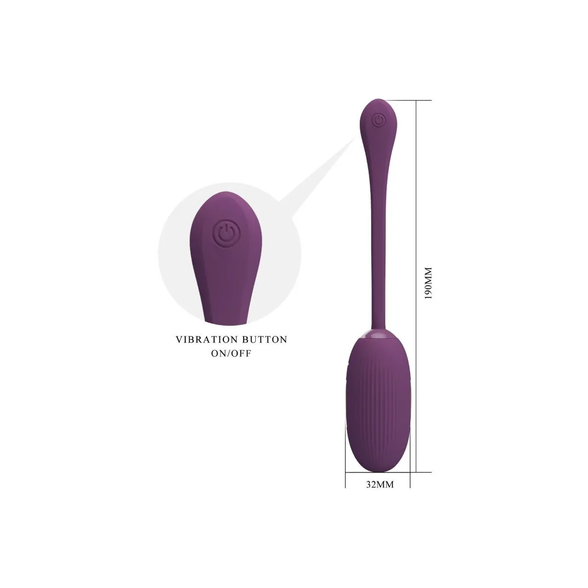 Doreen Purple wiederaufladbares Vibrations-Ei von Pretty Love Smart | Fesselliebe.de