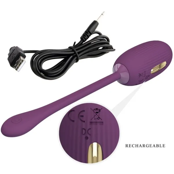 Doreen Purple wiederaufladbares Vibrations-Ei von Pretty Love Smart | Fesselliebe.de
