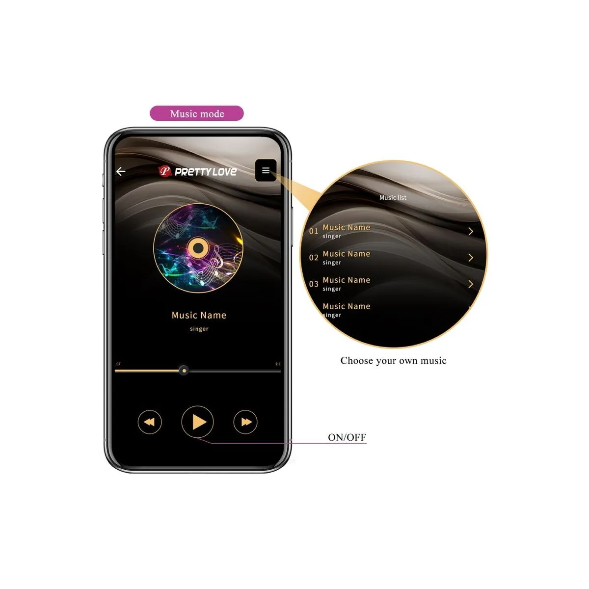 Doreen Purple wiederaufladbares Vibrations-Ei von Pretty Love Smart | Fesselliebe.de