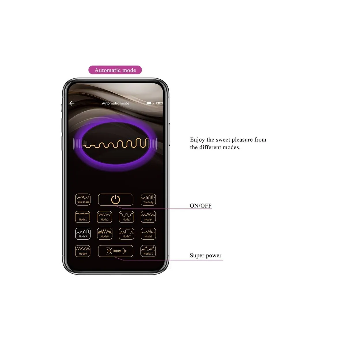 Nymph Vibrierendes Ei App-Gesteuert Lila von Pretty Love Bottom | Fesselliebe.de