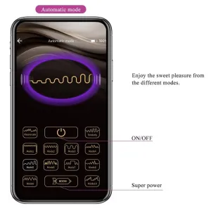 Baird G-Spot 12 Vibrationen wiederaufladbar Lila App von Pretty Love Flirtation
