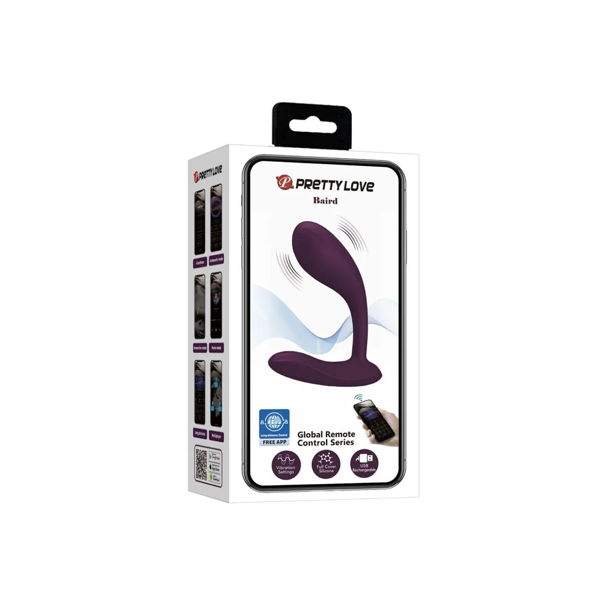 Baird G-Spot 12 Vibrationen wiederaufladbar Lila App von Pretty Love Flirtation | Fesselliebe.de