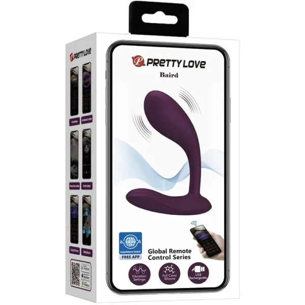 Baird G-Spot 12 Vibrationen wiederaufladbar Lila App von Pretty Love Flirtation | Fesselliebe.de