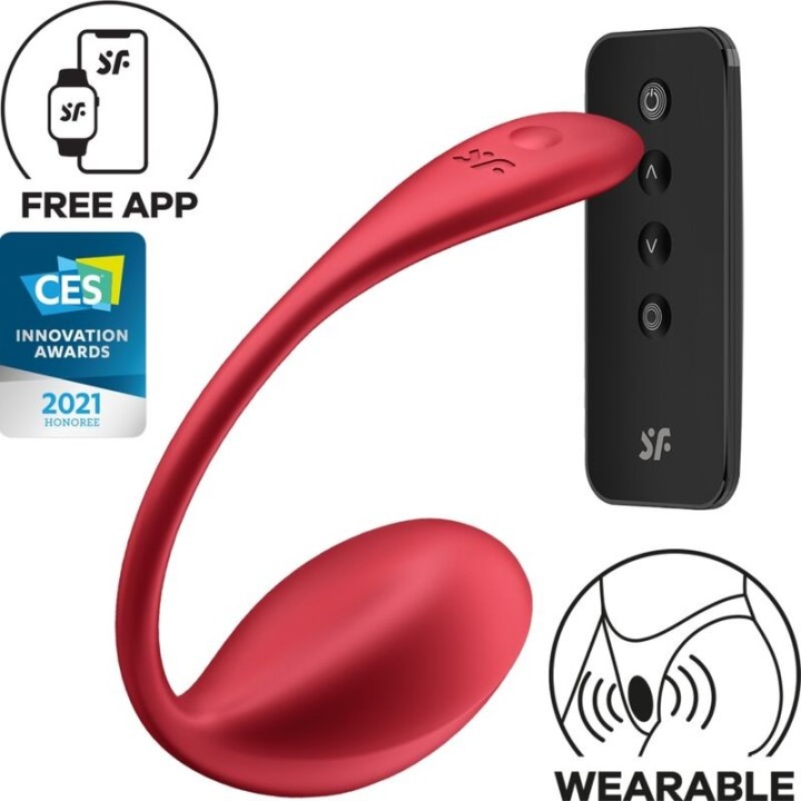 Shiny Petal G Point mit Fernbedienungs Stimulator Rot Kostenlose App von Satisfyer Partner | Fesselliebe.de