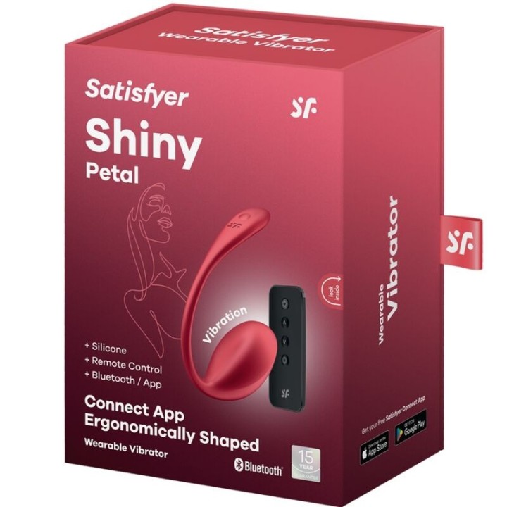 Shiny Petal G Point mit Fernbedienungs Stimulator Rot Kostenlose App von Satisfyer Partner | Fesselliebe.de