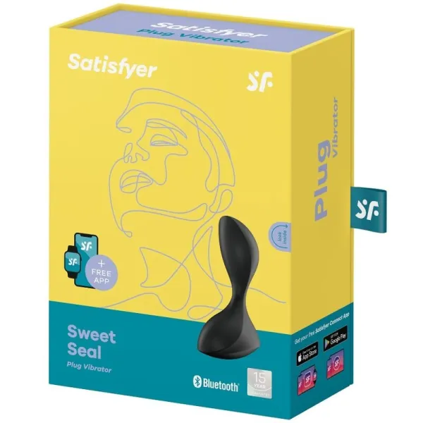 Sweet Seal Vibrierende Plugapp Schwarz von Satisfyer Connect | Fesselliebe.de