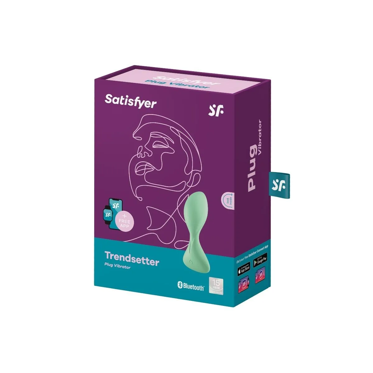 Trendsetter Vibrationsplugapp Grün von Satisfyer Connect | Fesselliebe.de