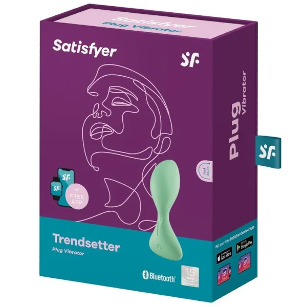 Trendsetter Vibrationsplugapp Grün von Satisfyer Connect | Fesselliebe.de