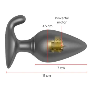 Rio Vibrierender Analplug Schwarz - Kostenlose App von Oninder
