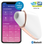 Love Triangle Stimulator & Vibrator Weiss von Satisfyer Connect | Fesselliebe.de