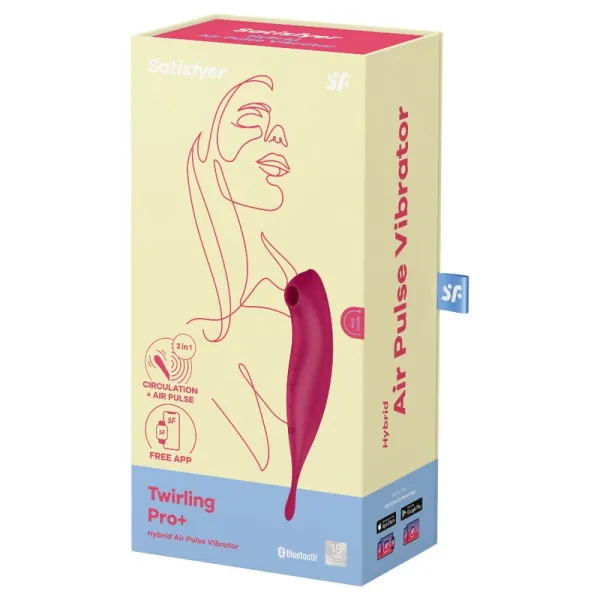 Twirling Pro+ Air Pulse Stimulator & Vibrator App Rot von Satisfyer Connect | Fesselliebe.de