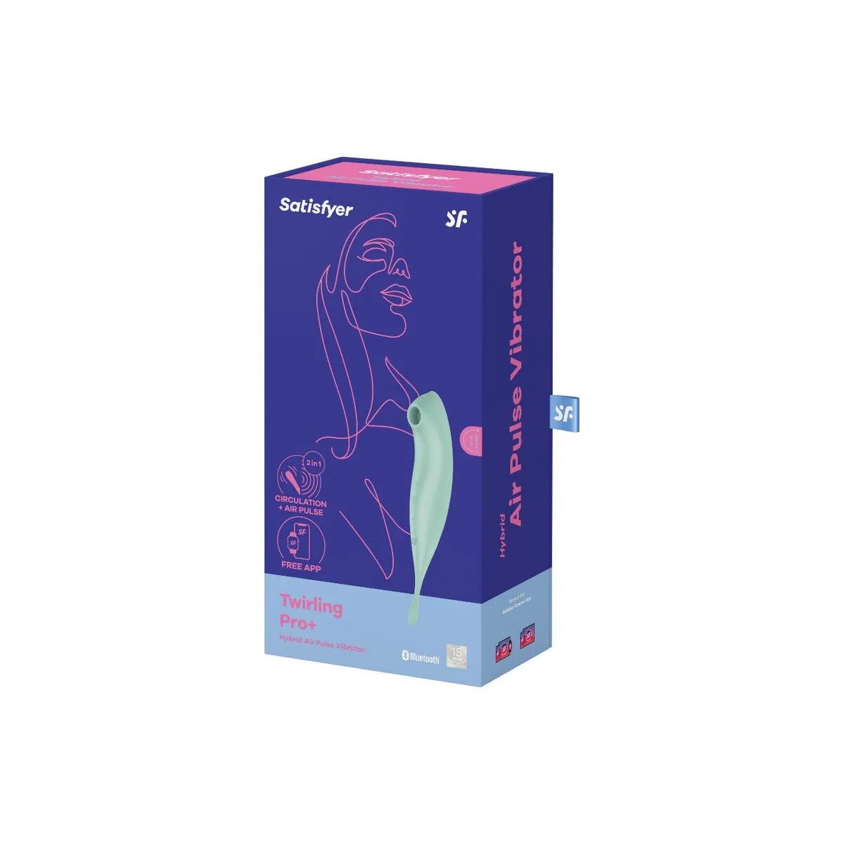 Twirling Pro+ Air Pulse Stimulator & Vibrator App Grün von Satisfyer Connect | Fesselliebe.de