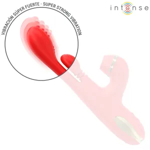 Katy Multifunktions-Klitoris-Stimulator 4 Austauschbare Köpfe Rot von Intense Fun