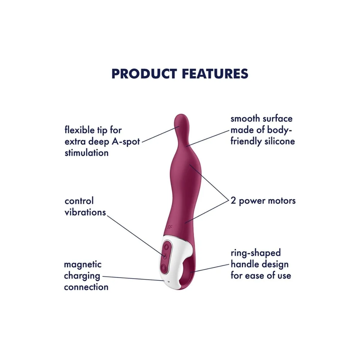 Amazing 1 Aspot Vibrator Beere von Satisfyer Vibrator | Fesselliebe.de