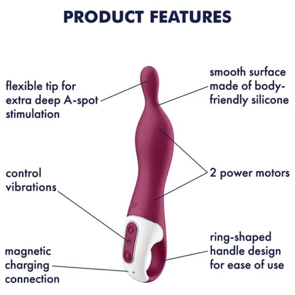 Amazing 1 Aspot Vibrator Beere von Satisfyer Vibrator | Fesselliebe.de