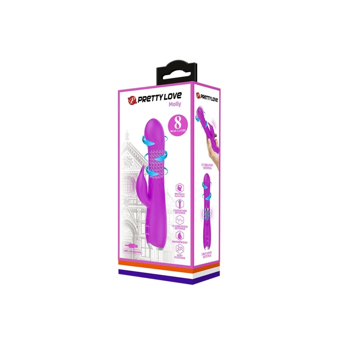 Molly Vibrator mit wiederaufladbarer Rotation von Pretty Love | Fesselliebe.de