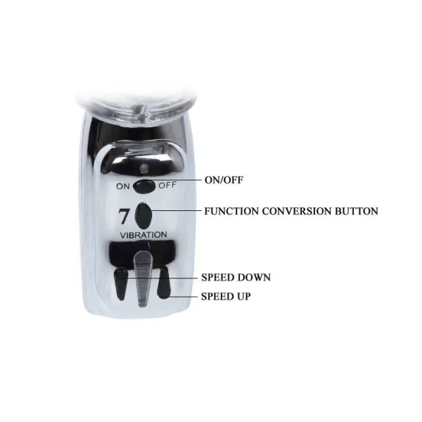 Amour Raketen Transparenter Rotator 26,5 cm von Baile Rotations | Fesselliebe.de