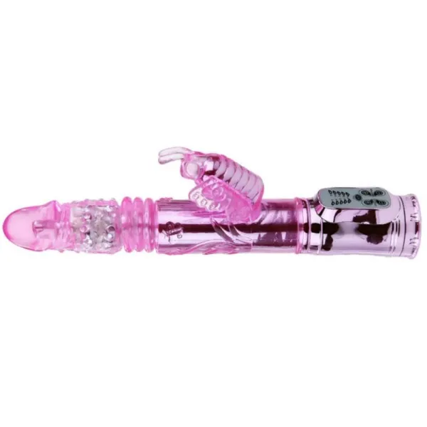Wiederaufladbarer Vibrator mit Rotation und Pochenden Schmetterlingsstimulator von Baile Rotations | Fesselliebe.de