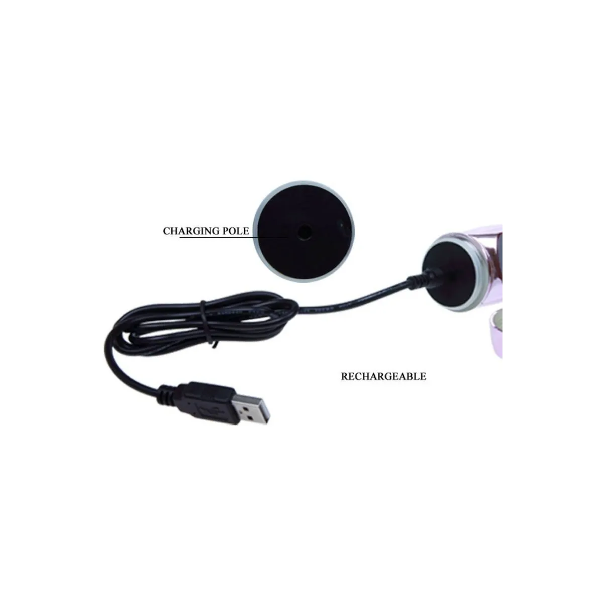 Wiederaufladbarer Vibrator mit Rotation und Pochenden Schmetterlingsstimulator von Baile Rotations | Fesselliebe.de