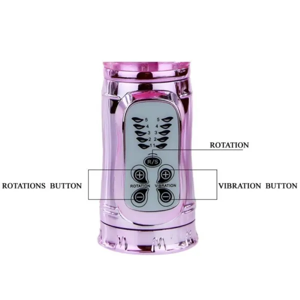 Wiederaufladbarer Vibrator mit Rotation und Pochenden Schmetterlingsstimulator von Baile Rotations | Fesselliebe.de