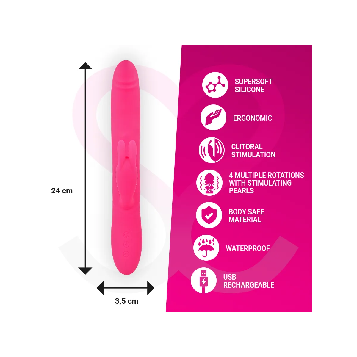 Somer Premium Vibrator mit Mehrfachdrehung von Moressa | Fesselliebe.de