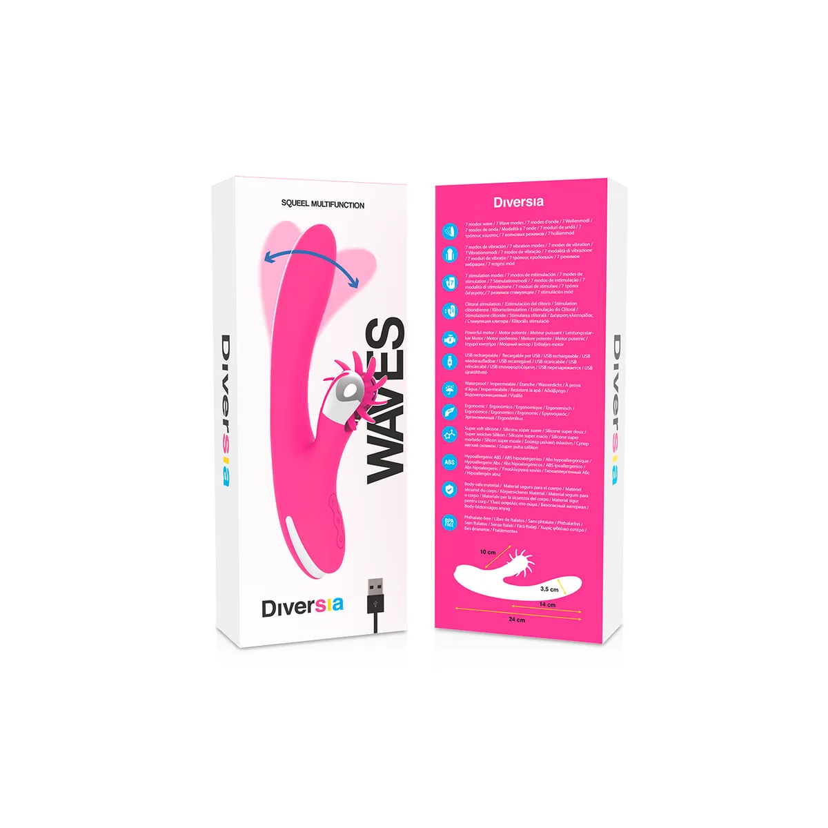 Rabbitwellen 24 cm von Diversia | Fesselliebe.de