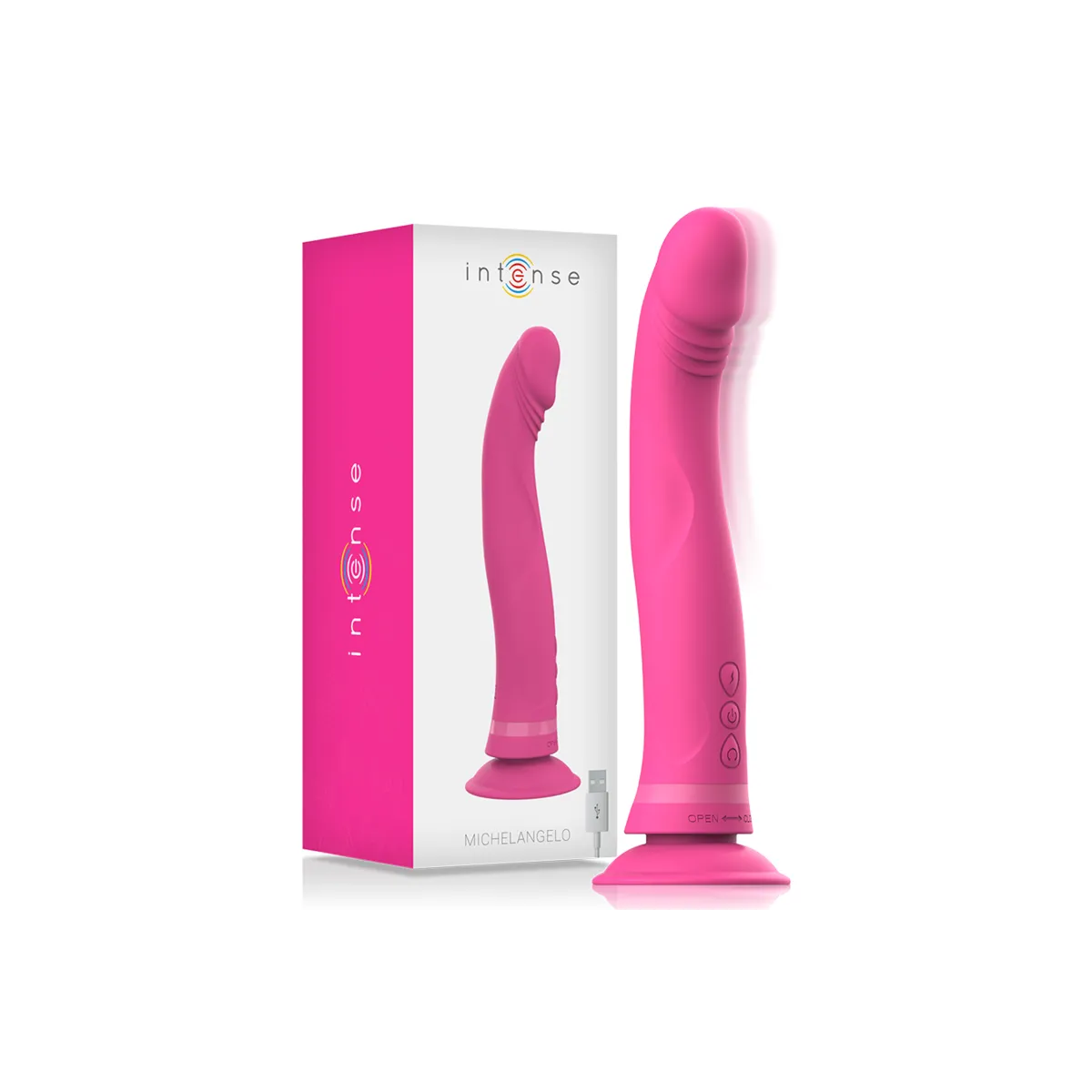 Michelangelo Rosa Silikon-Vibrator-Dildo von Intense Fun | Fesselliebe.de