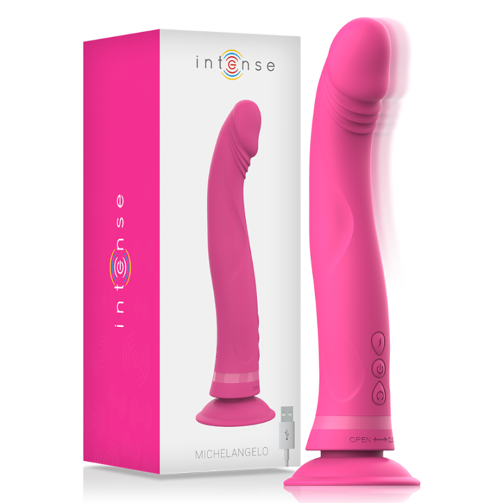 Michelangelo Rosa Silikon-Vibrator-Dildo von Intense Fun | Fesselliebe.de