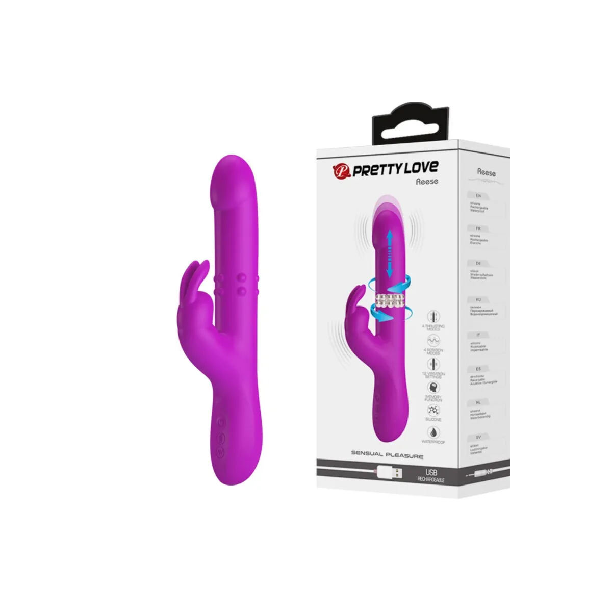 Reese Vibrator mit Lila Rotation von Pretty Love | Fesselliebe.de