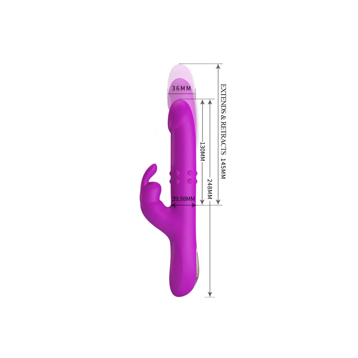 Reese Vibrator mit Lila Rotation von Pretty Love | Fesselliebe.de