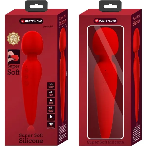 Meredith Massager 12 Vibrationsmodi Rot von Pretty Love Smart | Fesselliebe.de