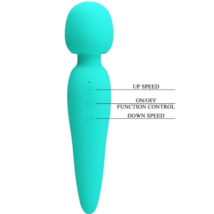 Meredith Massager 12 Vibrationsmodi Aqua Grün von Pretty Love Smart | Fesselliebe.de