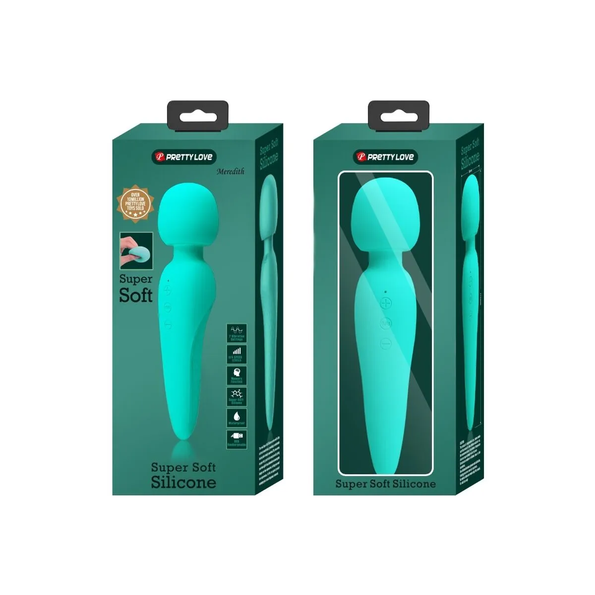 Meredith Massager 12 Vibrationsmodi Aqua Grün von Pretty Love Smart | Fesselliebe.de