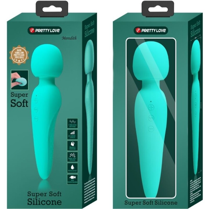Meredith Massager 12 Vibrationsmodi Aqua Grün von Pretty Love Smart | Fesselliebe.de