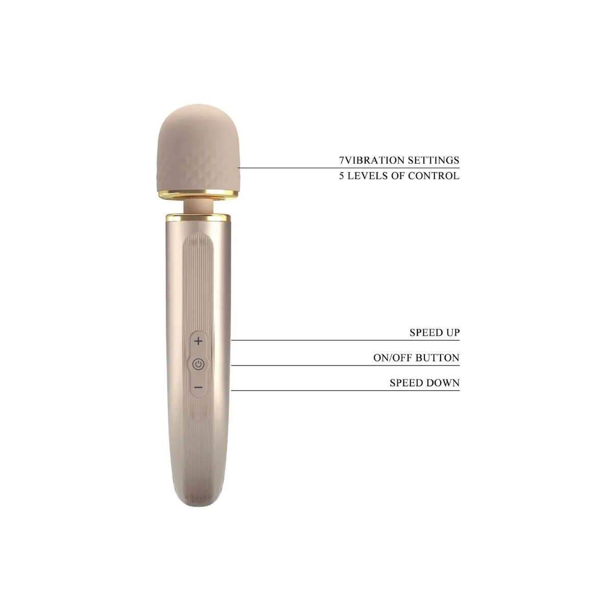 Massager 7 Vibrationsmodi Champagner von Pretty Love Smart | Fesselliebe.de