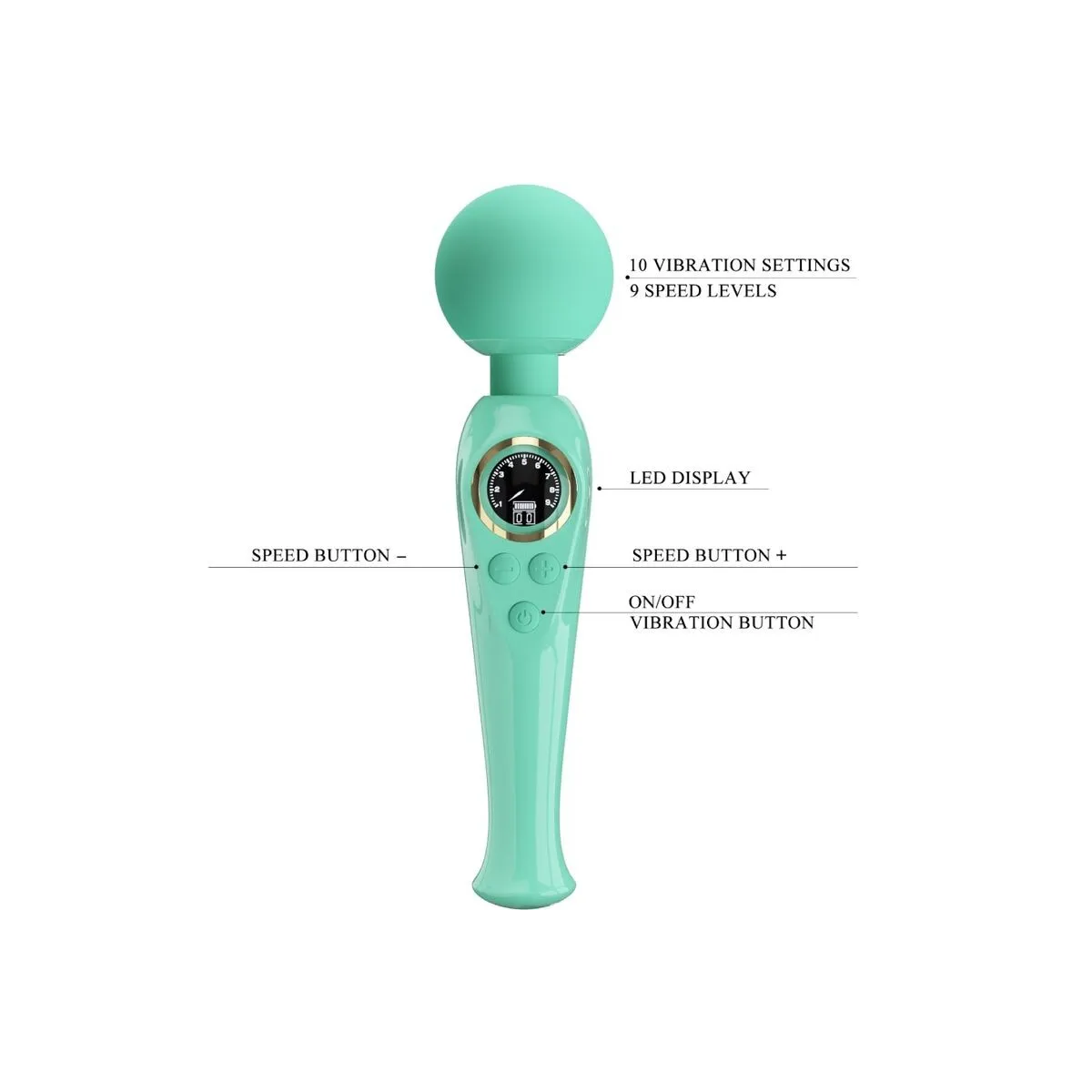 Skyler Green Wand Vibrator von Pretty Love Led | Fesselliebe.de