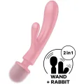 Triple Lover Rabbit Vibrator Massager Rosa von Satisfyer Vibrator