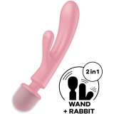Triple Lover Rabbit Vibrator Massager Rosa von Satisfyer Vibrator | Fesselliebe.de