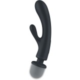 Triple Lover Rabbit Vibrator Massager Grau von Satisfyer Vibrator | Fesselliebe.de