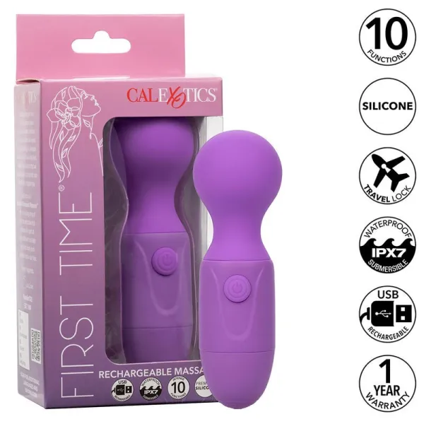 First Time wiederaufladbares Massagerät 10 Vibrationen Lila von Calexotics | Fesselliebe.de