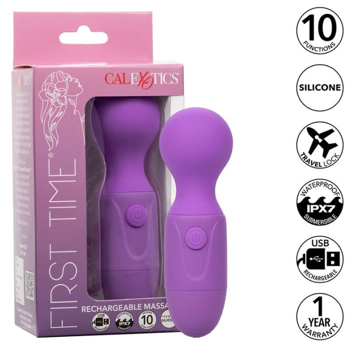 First Time wiederaufladbares Massagerät 10 Vibrationen Lila von Calexotics | Fesselliebe.de