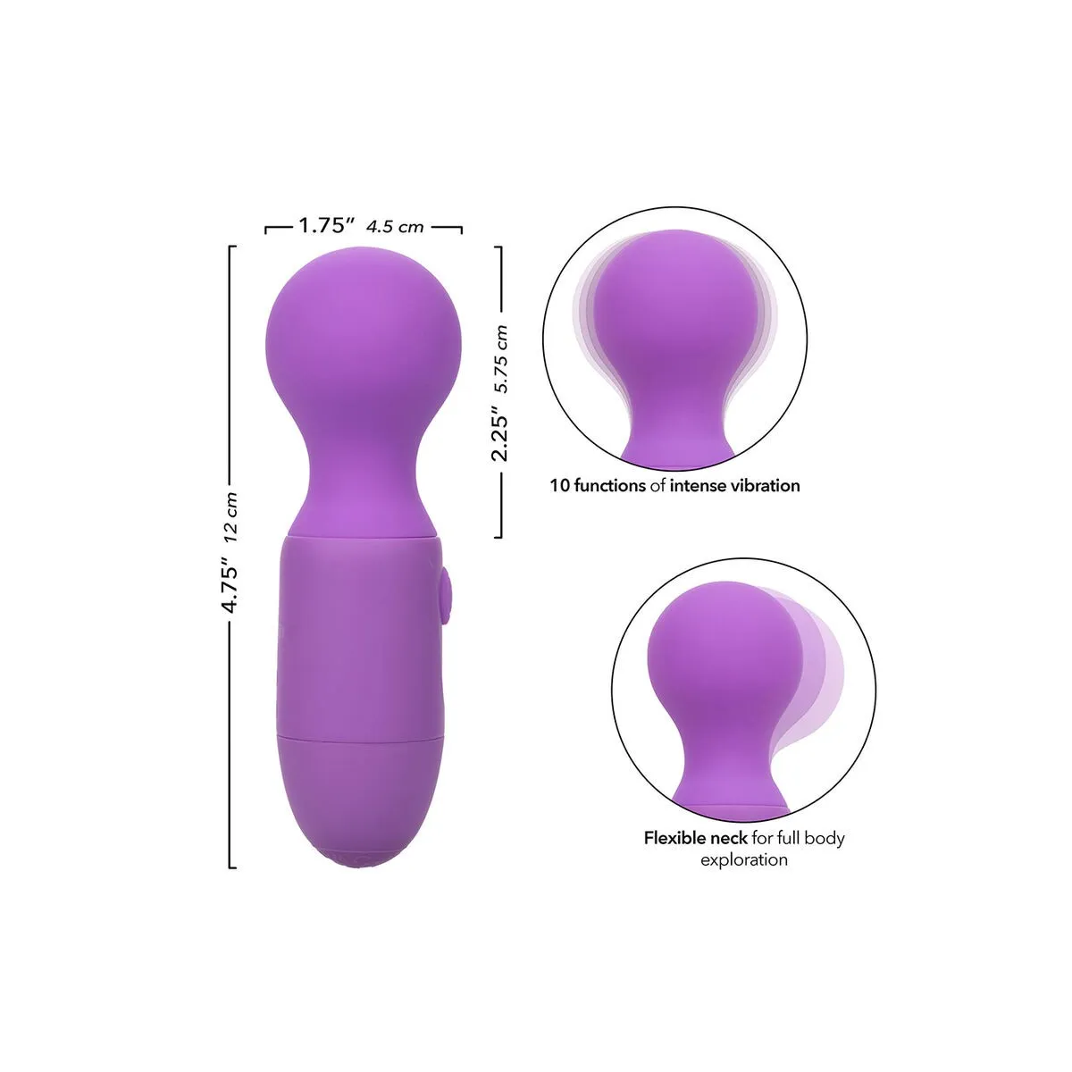 First Time wiederaufladbares Massagerät 10 Vibrationen Lila von Calexotics | Fesselliebe.de