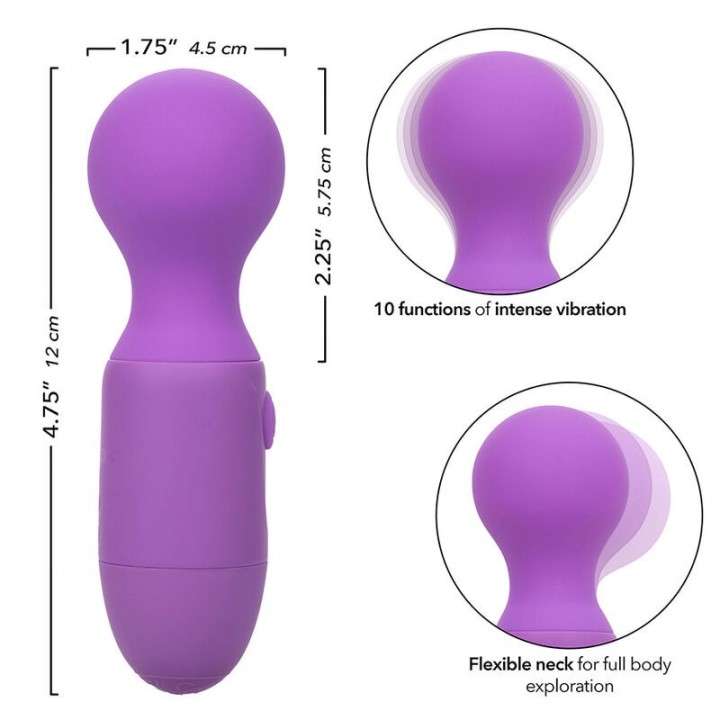 First Time wiederaufladbares Massagerät 10 Vibrationen Lila von Calexotics | Fesselliebe.de