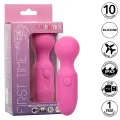 First Time wiederaufladbarer Massager 10 Vibrationen Rosa von Calexotics