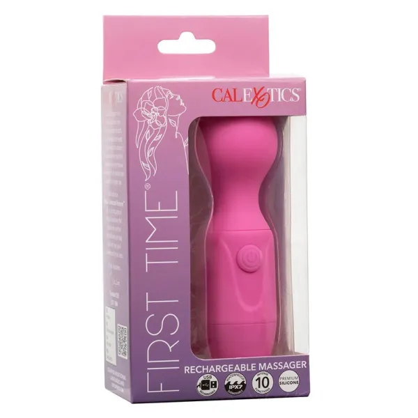 First Time wiederaufladbarer Massager 10 Vibrationen Rosa von Calexotics | Fesselliebe.de